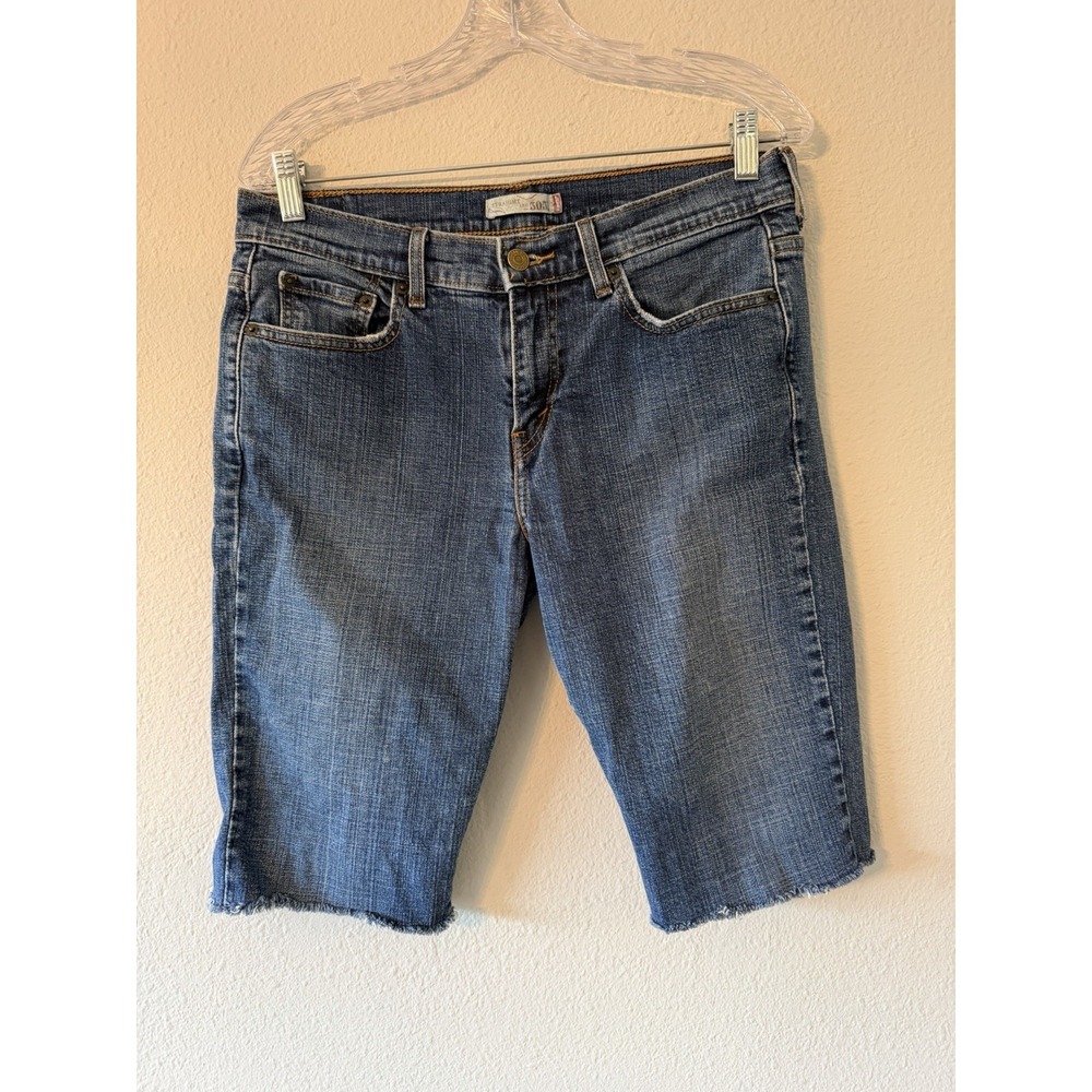 Levi's 505 Women's Cut Off Denim Shorts Size 8M Medium Blue 12inch Inseam‎